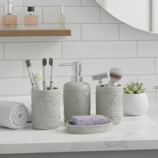 Ceramic Bathroom Set - 4 Pcs